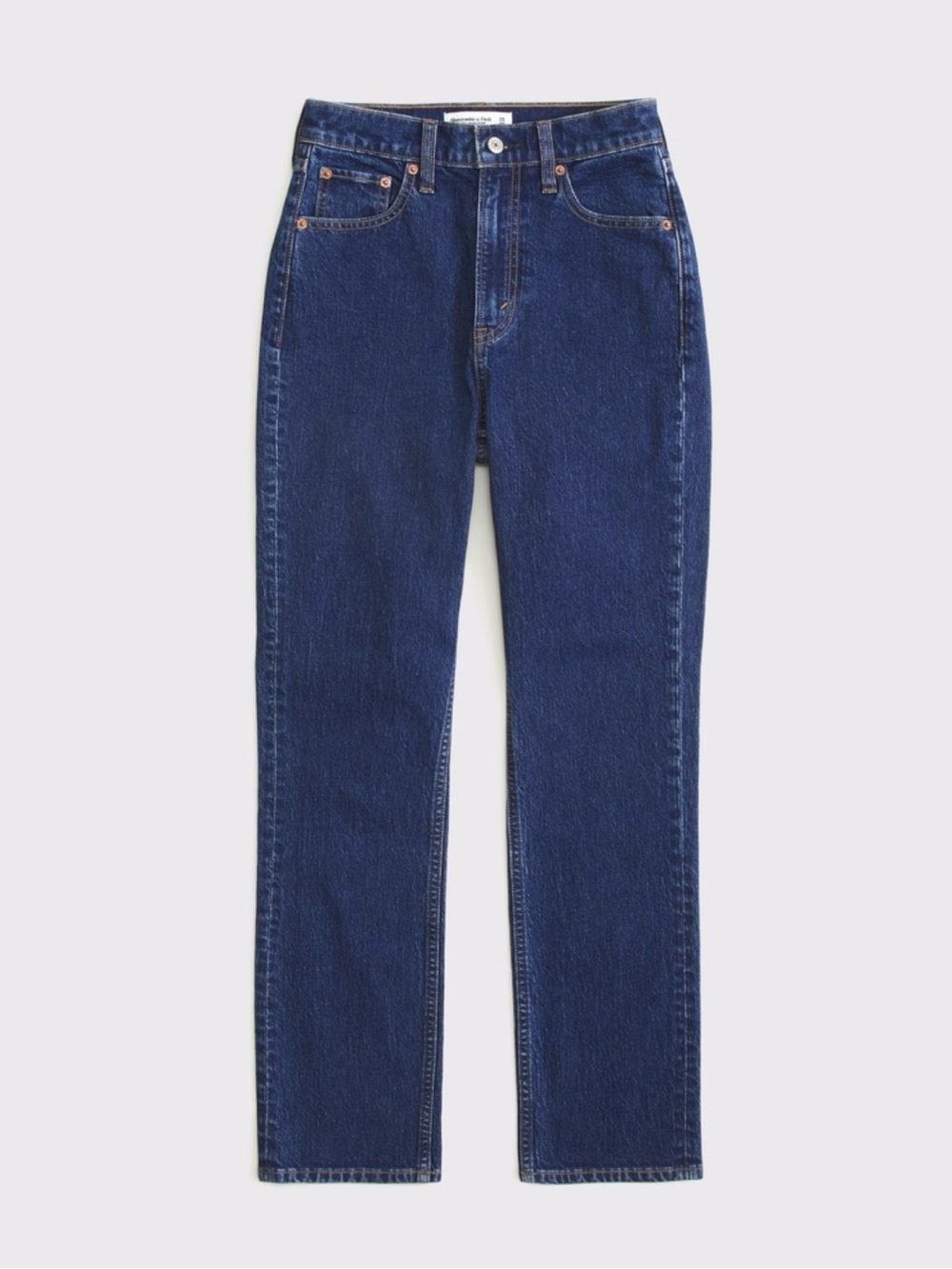 Abercrombie & Fitch Straight-Leg Jeans in Deep Blue Denim